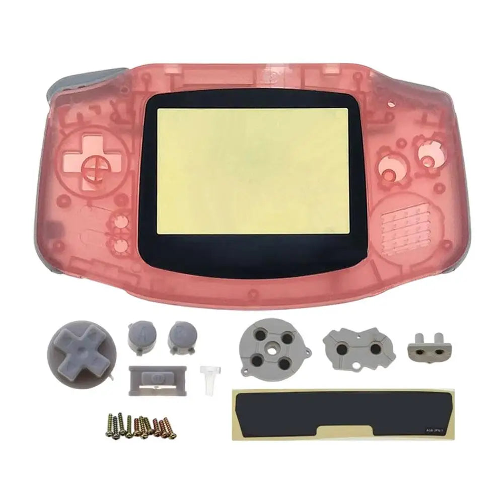 Clear Replacement Shell Full Housing Cover with Buttons Custom For Game Boy GBA Replacement Full Housing Shell Kit DIY Casing