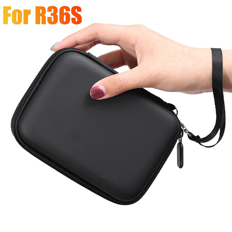 4in1 Bag+Films for R36S Game Console Carrying Storage Case W