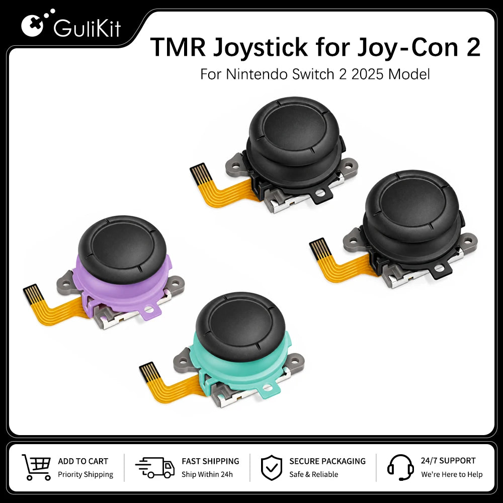 GuliKit TMR Joystick for JoyCon 2 No Drifting Stick for Nint