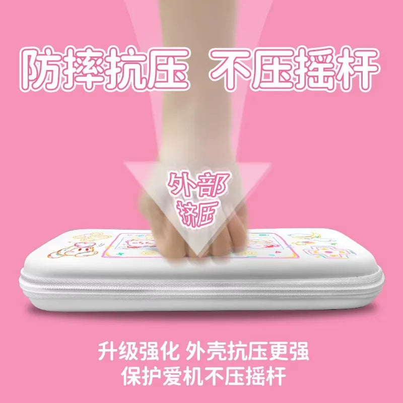 Switch Carrying Case Kirby White Portable Handle Hard Protec