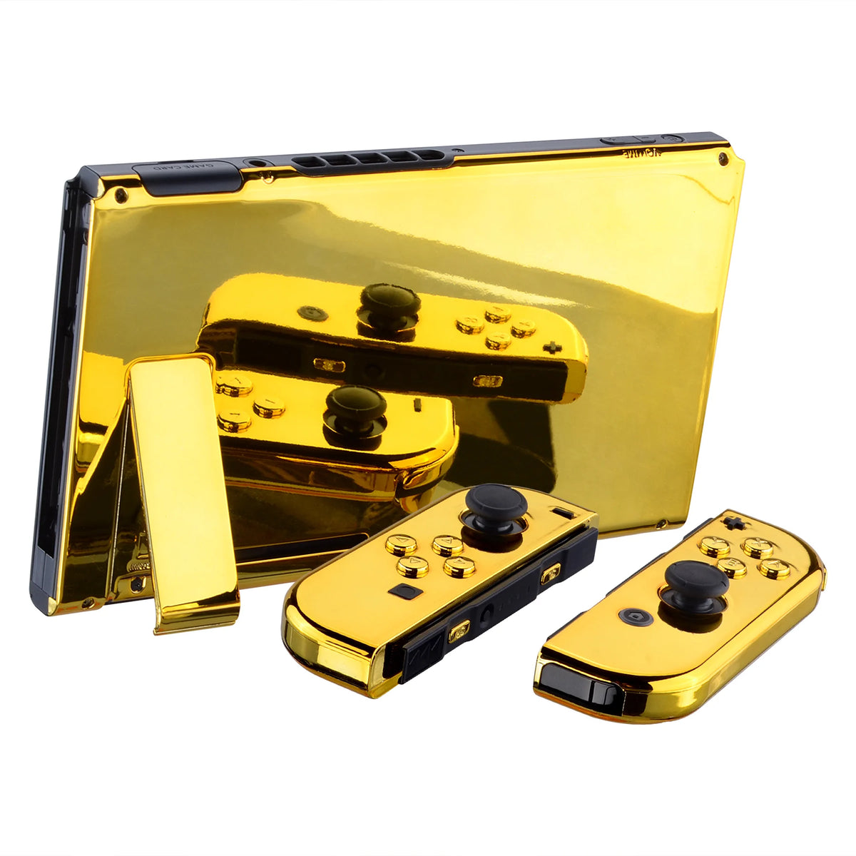 eXtremeRate Chrome Gold Back Plate Controller Housing Shell 