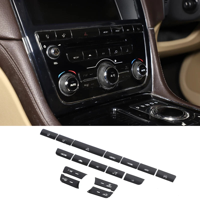 For Jaguar XJ XF 2010-2019 Stainless Steel Black Car Center 