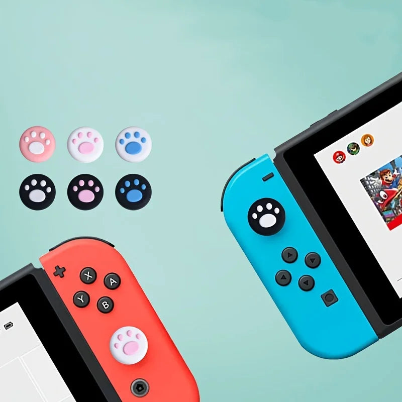 2pcs Cute Cat Claw Design Thumb Grip Caps Thumb Grips Analog