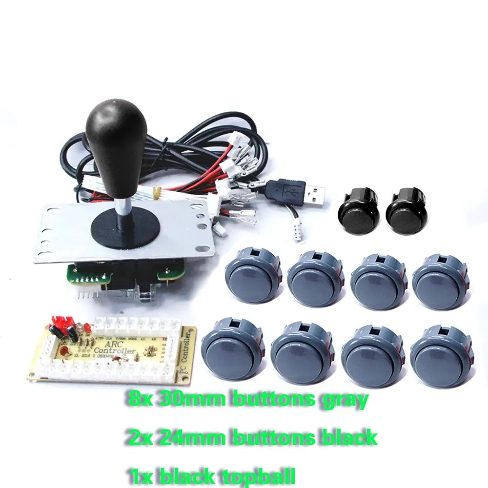 Copy SANWA Game Machine Arcade Console DIY Kit 8 Way Joystick Push Buttons For PC Raspberry Pi Zero Delay USB Board Controller