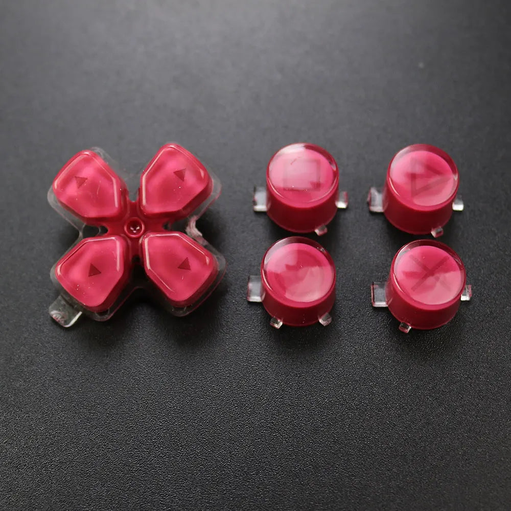 1Set For PS5 V1 V2 V3 Controller Gamepad Crystal Button A B X Y D Pad Cross Direction Function Key Replacement