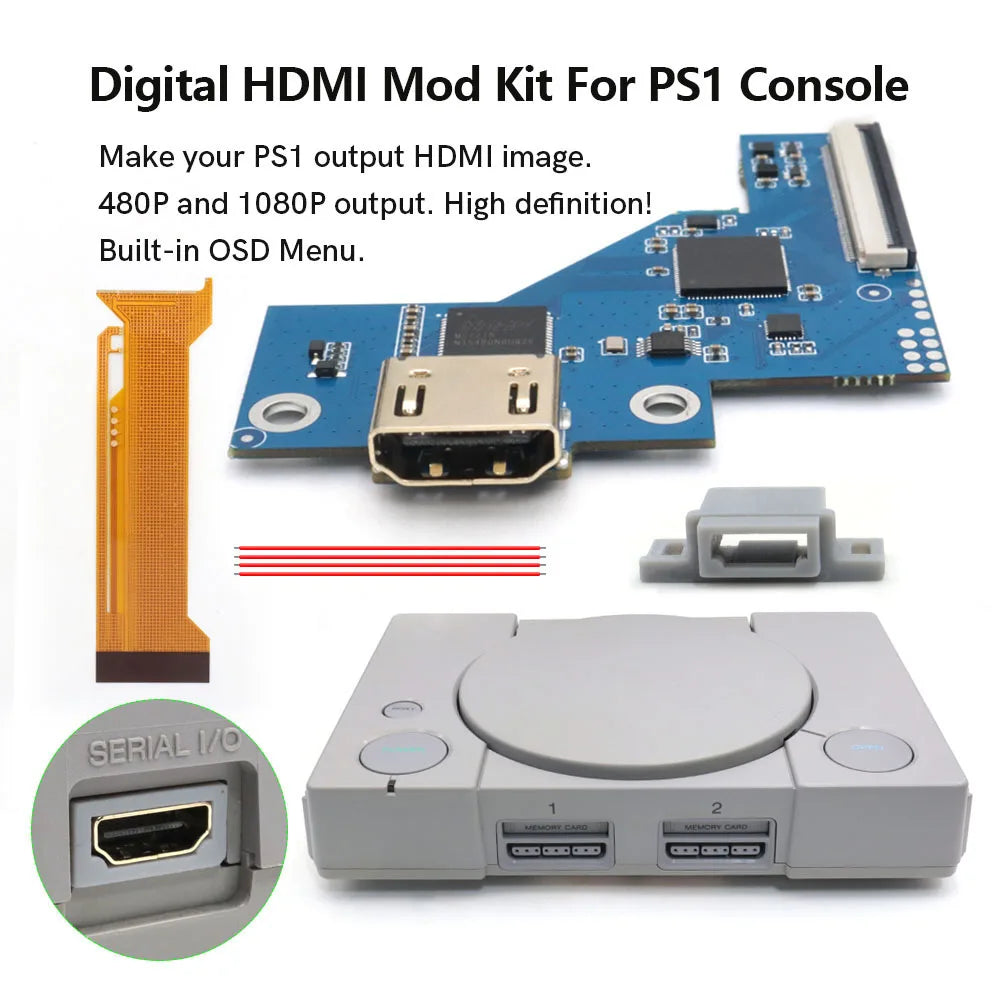 Digital HDMI For PS1 HDMI MOD Kit Digital to Digital HDMI In