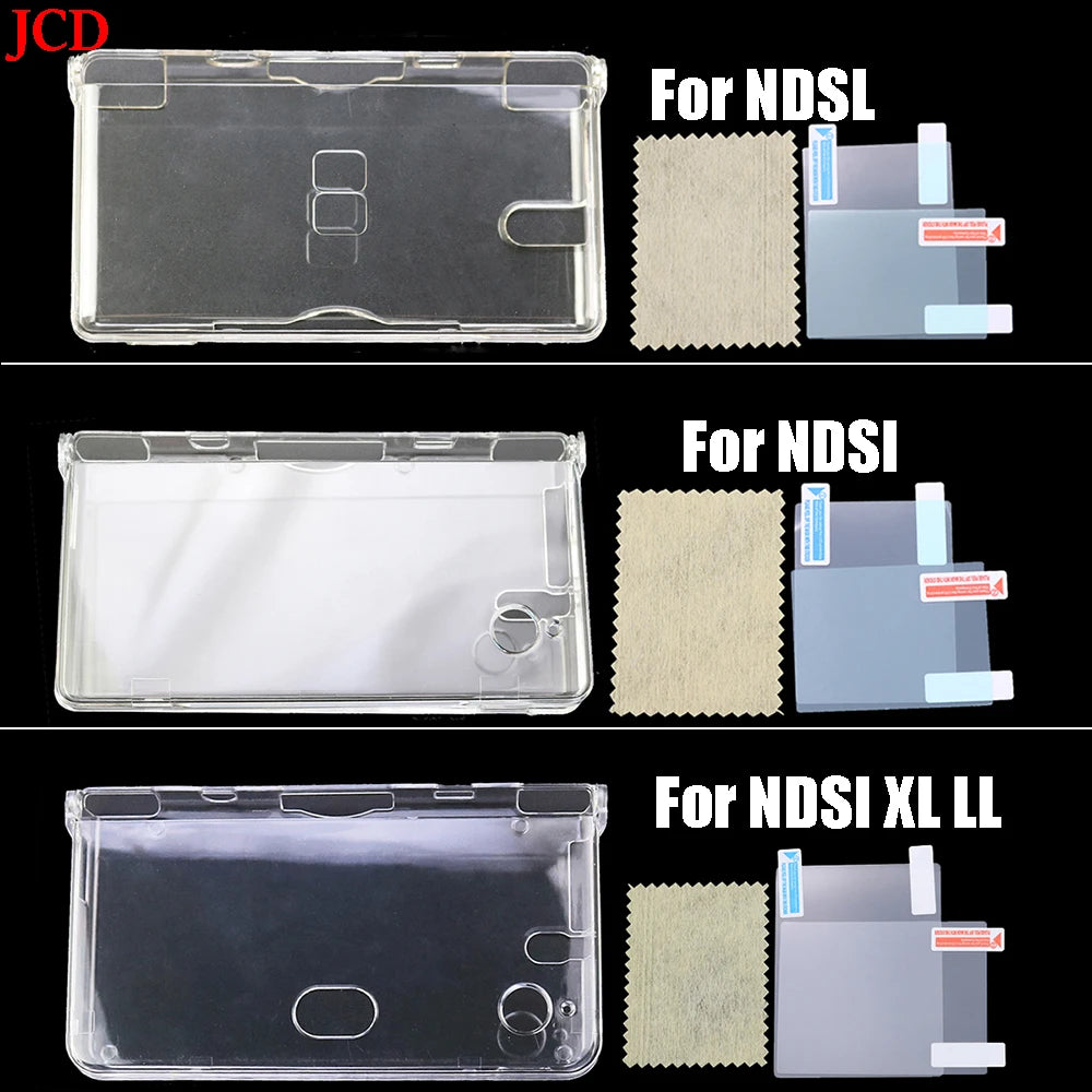 Plastic Clear Crystal Shell Skin Case Cover For Nintend DSL 
