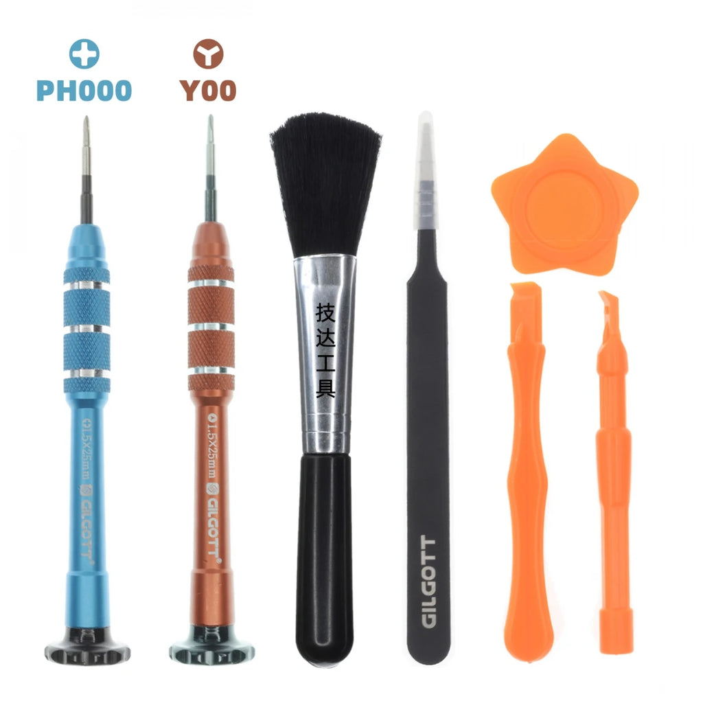 GILGOTT 7PCS/Set PH000 Phillips Triwing Y00 1.5MM Screwdriver Tweezer Spudger Open Tool Kit for Nintendo Switch Lite NS Joycon
