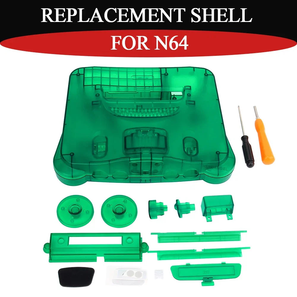 10 Colors Durable Full Housing Translucent Box For N64 Replacement Housing Shell Case Repair Parts For N64 Game Console Accessor