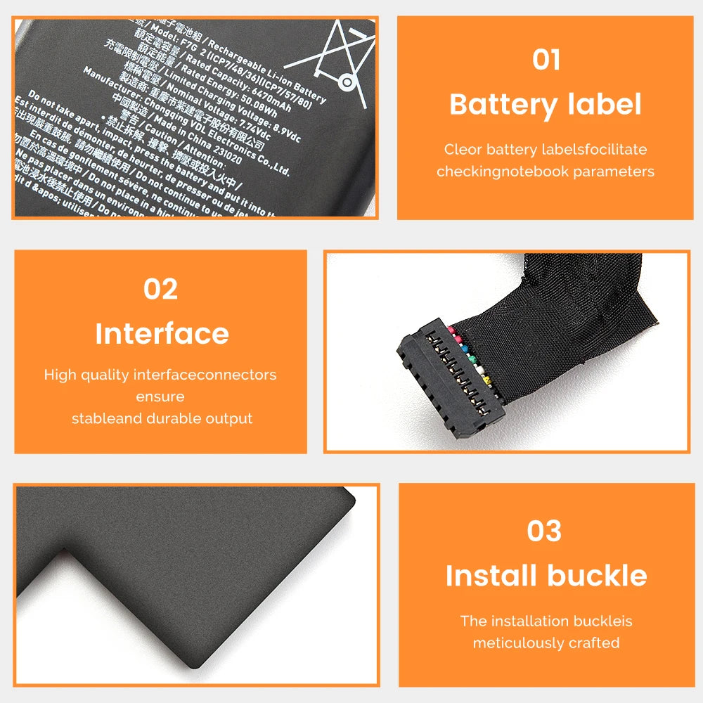 F7G 6470mAh for OLED 8.8V 5313mAh Li-polymer Replacement Bat