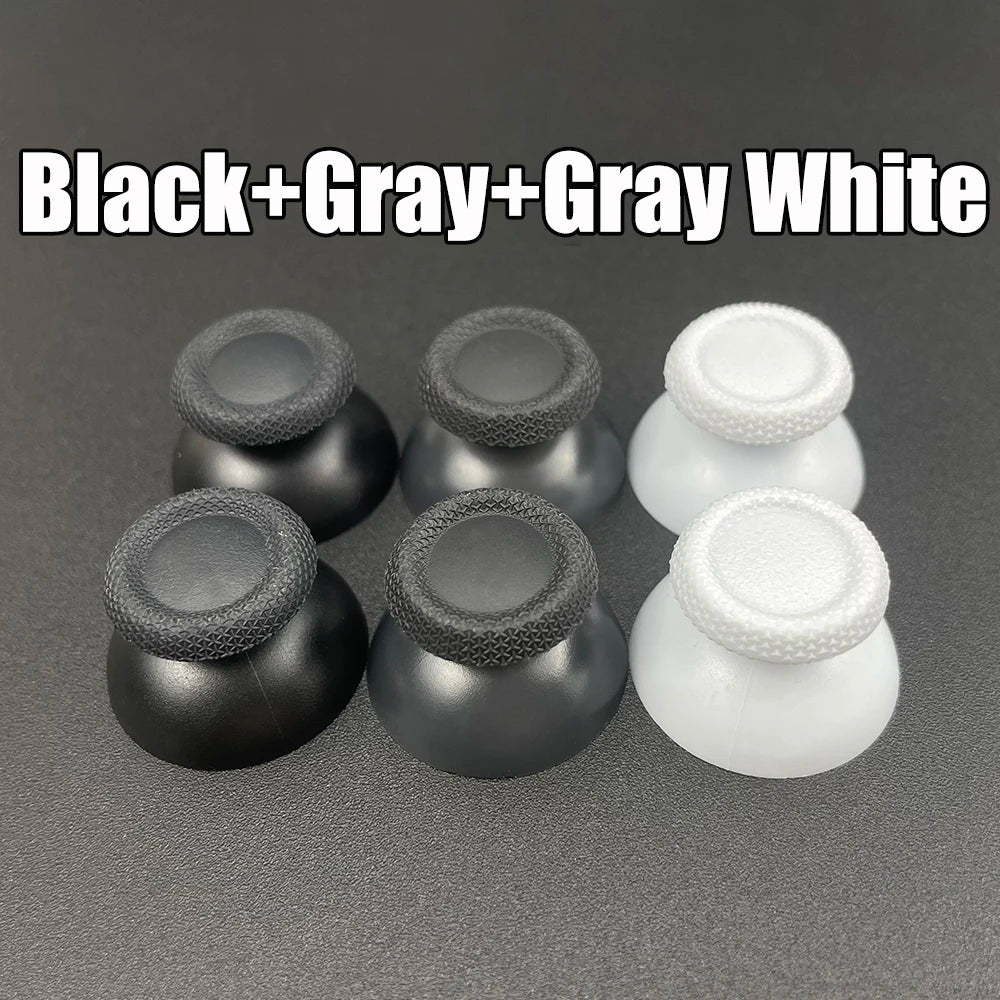 ZUIDID 6pcs Black Gray White 3D Analog Joystick Stick Mushro