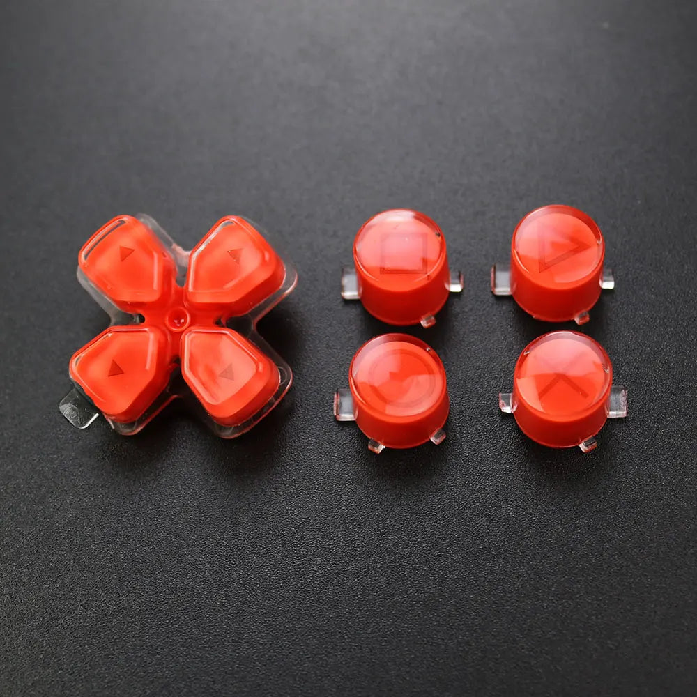 1Set For PS5 V1 V2 V3 Controller Gamepad Crystal Button A B X Y D Pad Cross Direction Function Key Replacement