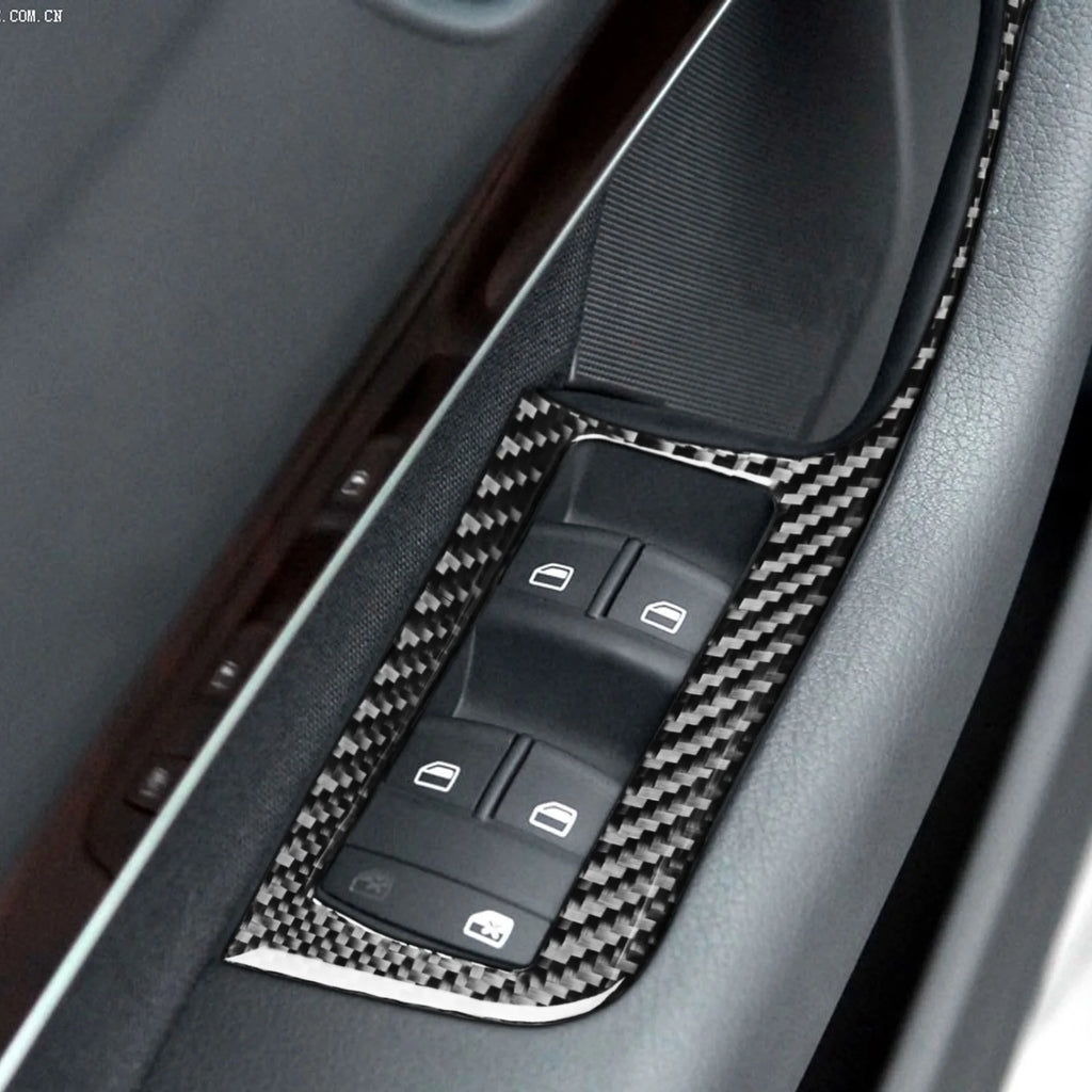 For Audi A6 S6 C6 2005-2011 Carbon Fiber Window Lift Control