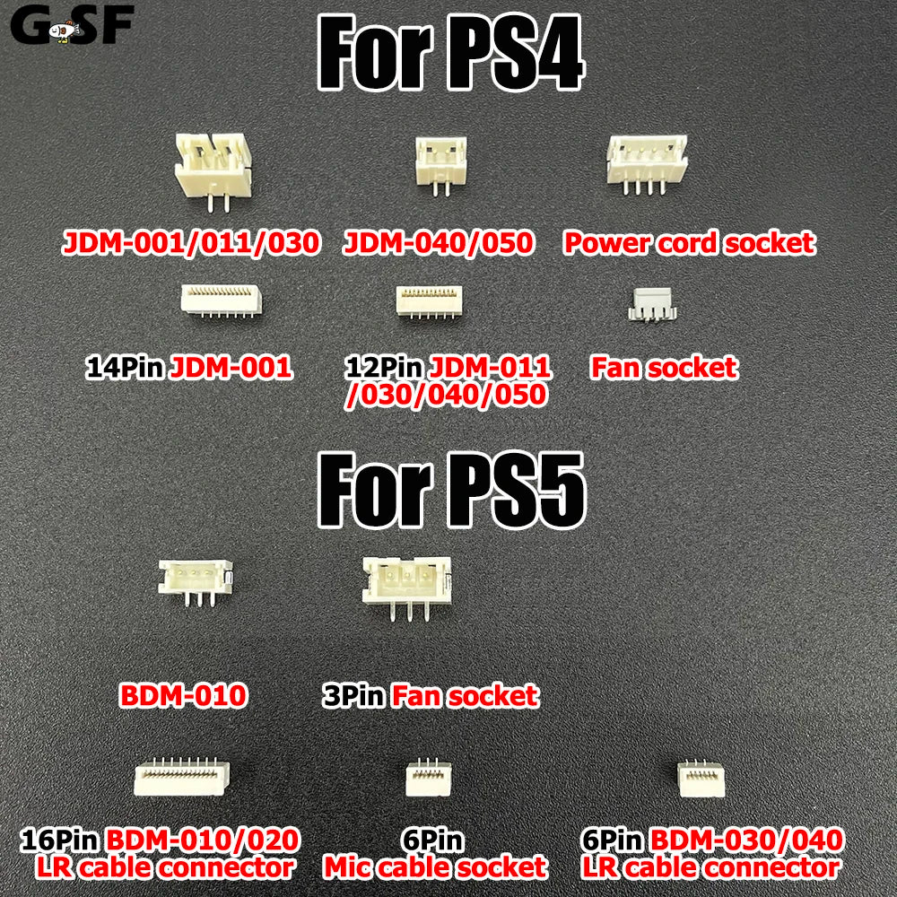 1/2/5PCS For PS4 PS5 3/4/12/14/16Pin Connect Female Socket F