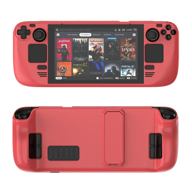 For Steam Deck LCD (2022) OLED (2023) Case Drop & Scratch Resistant With Stand TPU+PC material