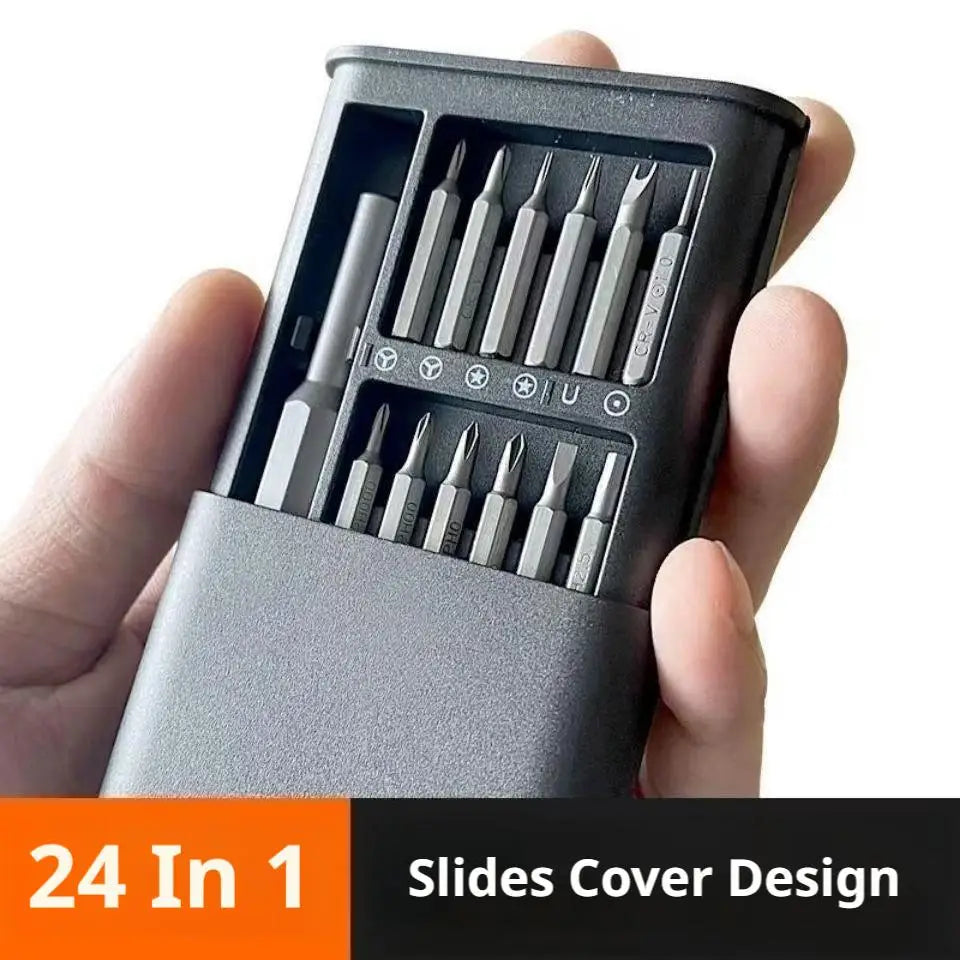 24 in 1 Precision Screwdriver Set Alloy Steel Bits Portable 