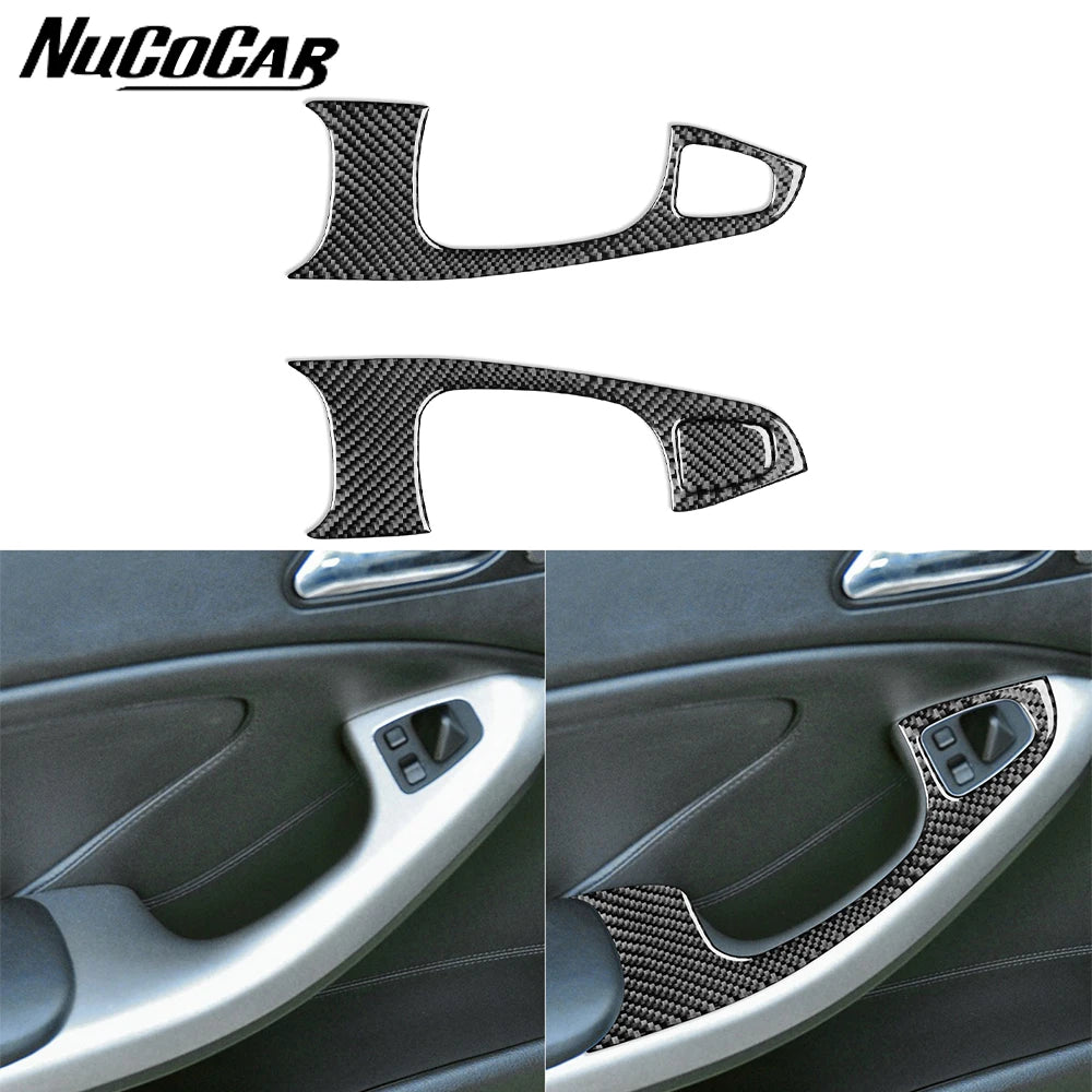 For BMW E46 1998-2005 Carbon Fiber Window Lift Button Frame 
