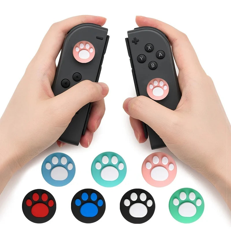 2pcs Cute Cat Claw Design Thumb Grip Caps Thumb Grips Analog