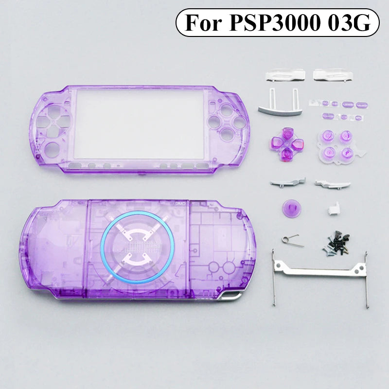 Full Housing Shell Case For Psp 3000 Psp3000 Console Replacement Protective Cover With Buttons Kit & Screws Accessory 7 Color