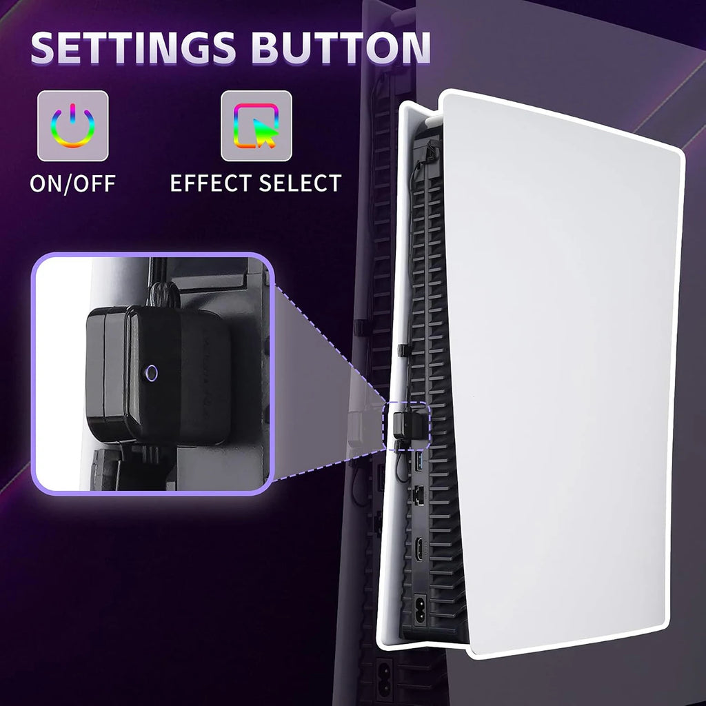 eXtremeRate RGB RAINBOW Logo LED Kit for PS5 Disc & Digital 