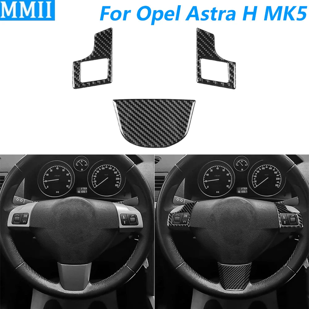 For Opel Astra H MK5 2004-2010 Carbon Fiber Steering Wheel B