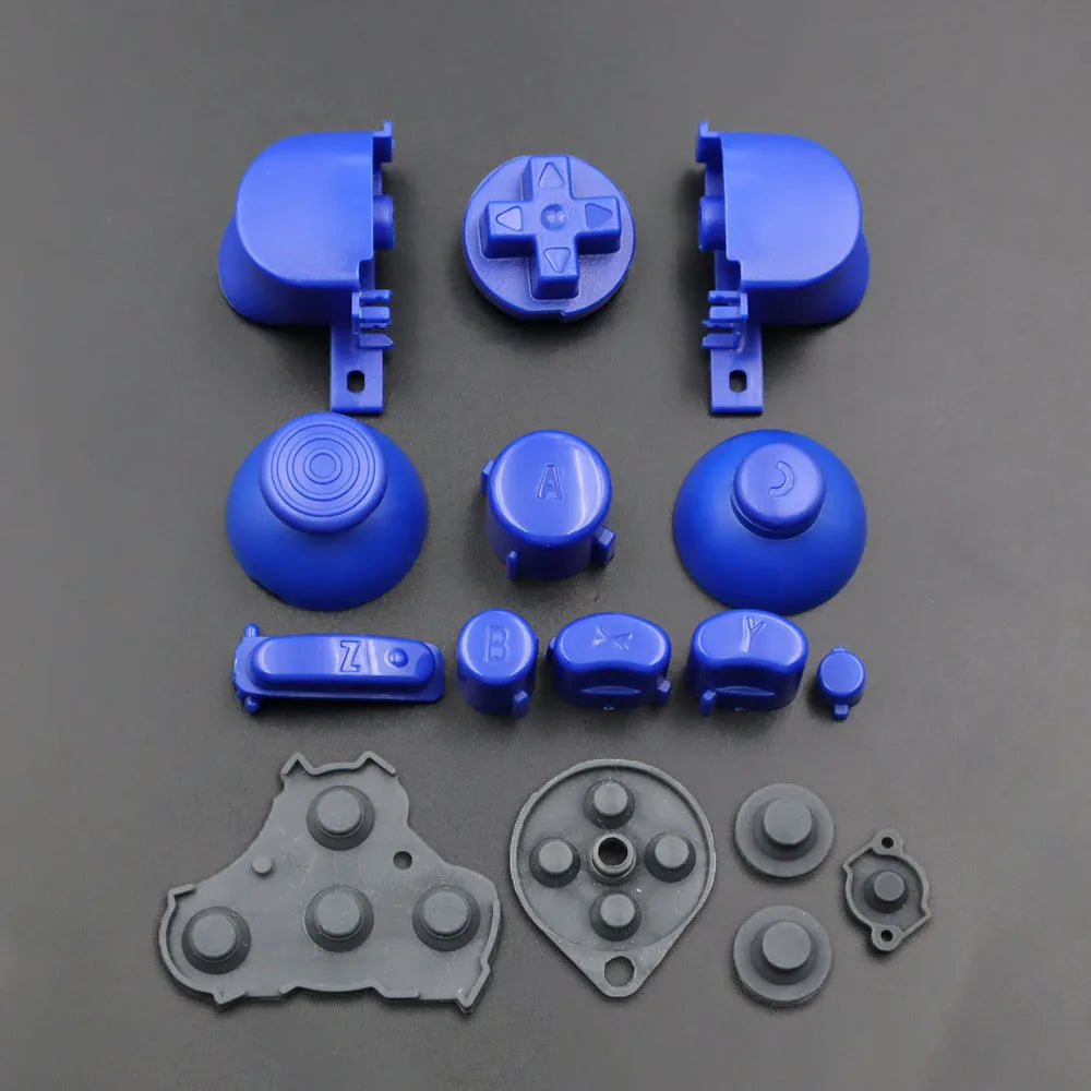 1Set Button For GameCube NGC Gamepad Power ON OFF Key A B X Y L R D Pads Mod Kit Silicone Pads Rubber Conductive Button