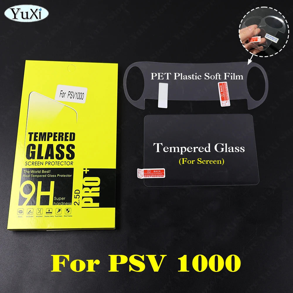 1set Clear Crystal Protective Case For PS Vita 1000 Top Bottom PET Protection Films Transparent Housing Cover for PSV 1000 Game