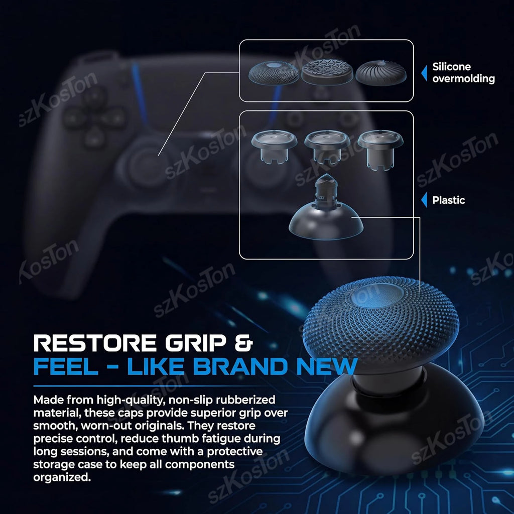 Replacement Thumbstick Caps for PS5 PS4 Controller Analog Jo