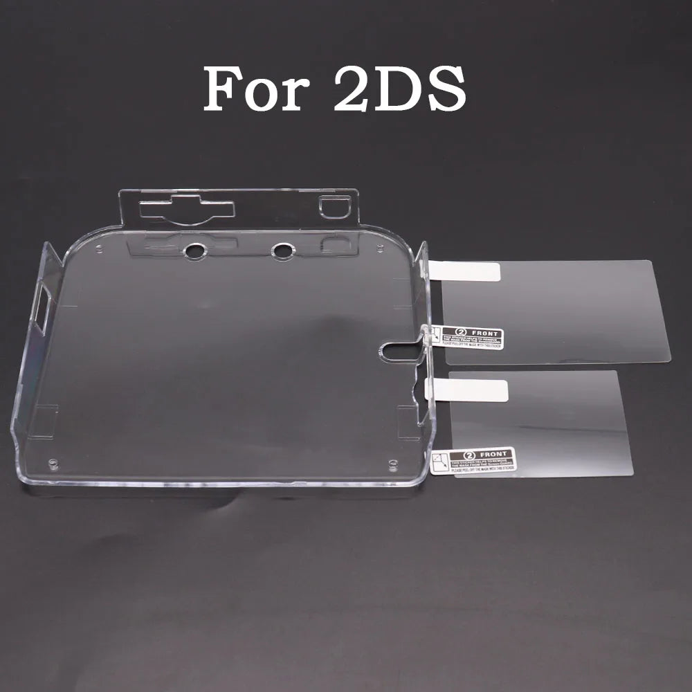 Plastic Clear Crystal Shell Skin Case Cover For New 2DS 3DS 