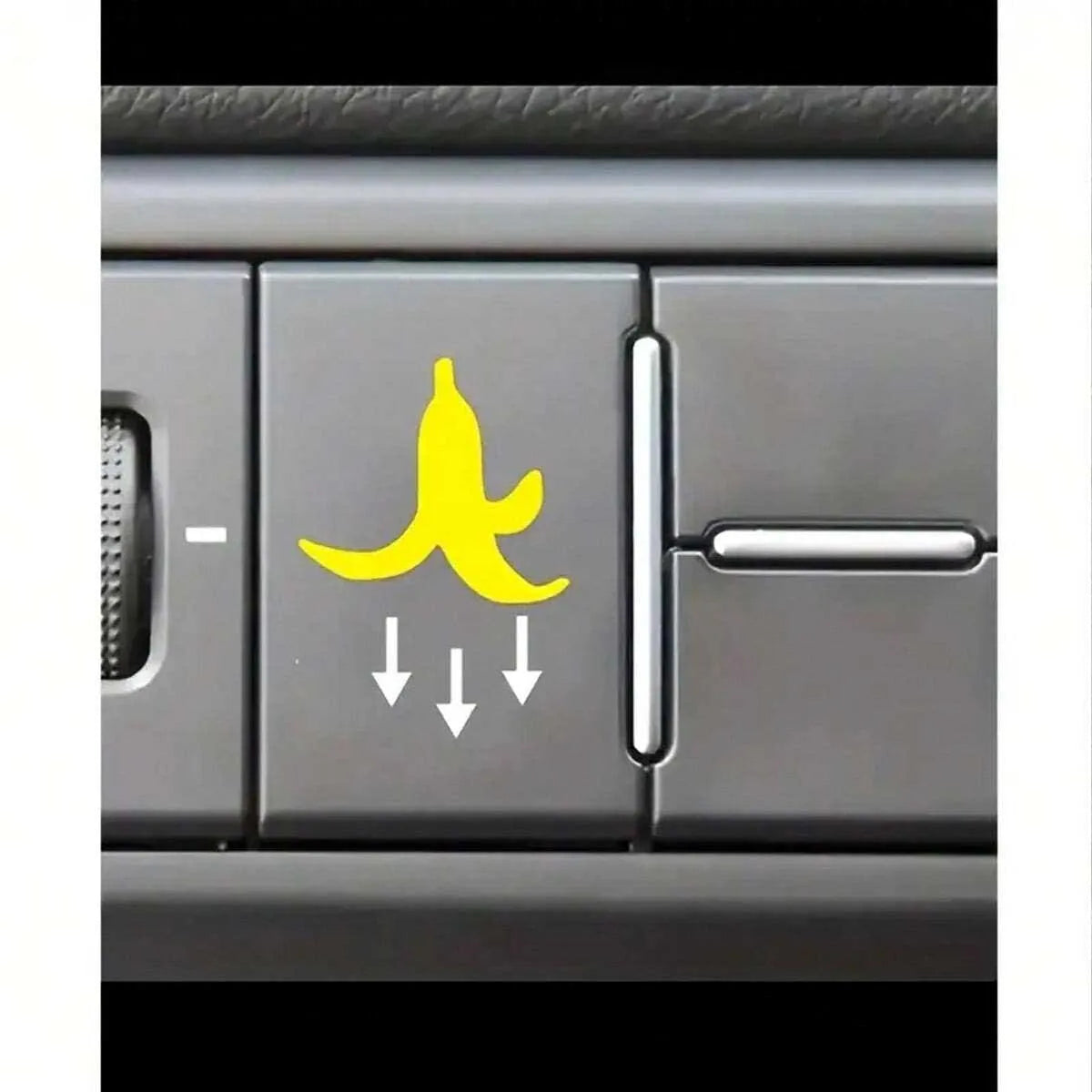 2 Stickers for Car - Banana Peel Button Sticker Waterproof P