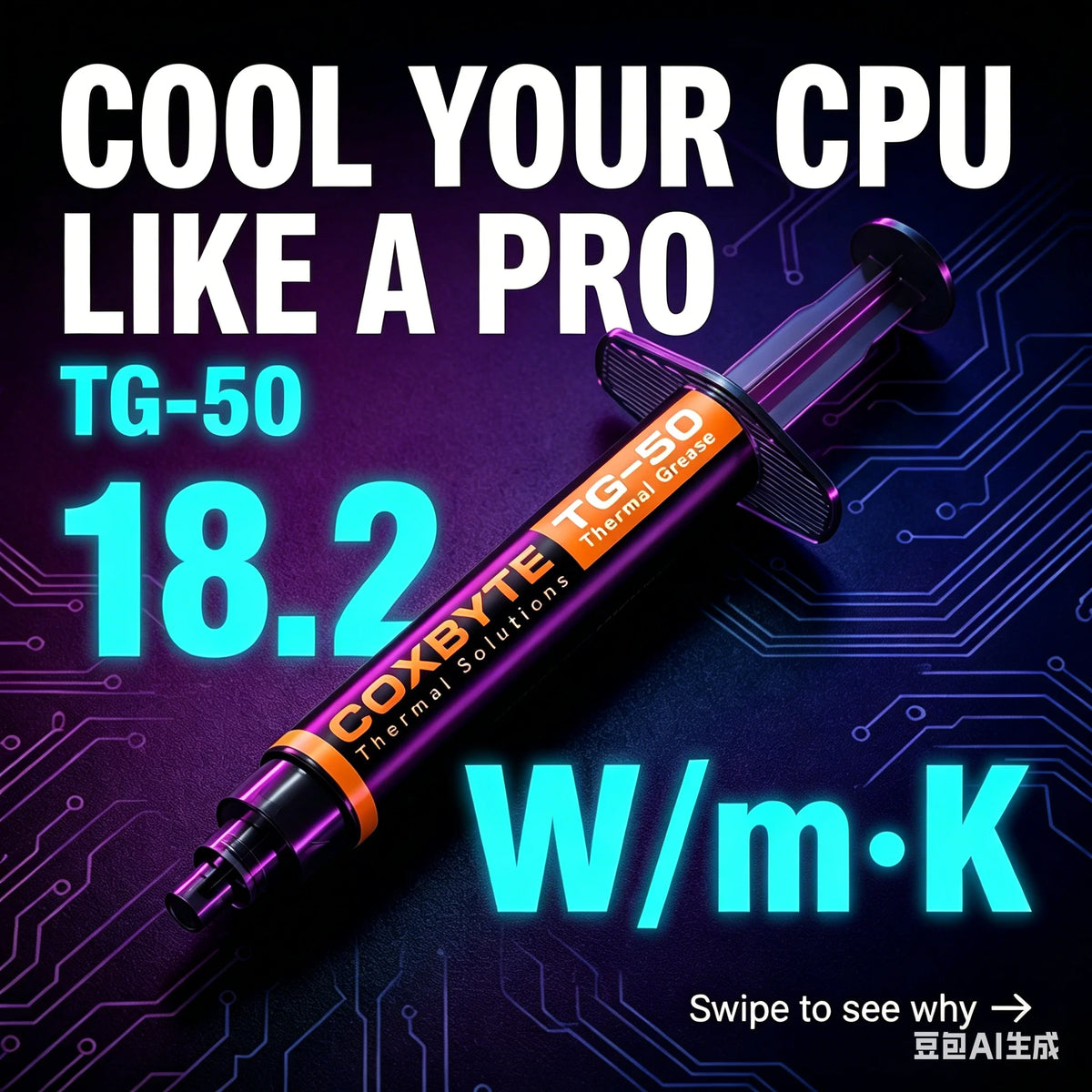 18.2W/mK Coxbyte TG-50 Thermal Putty Conductive Silicone Gre