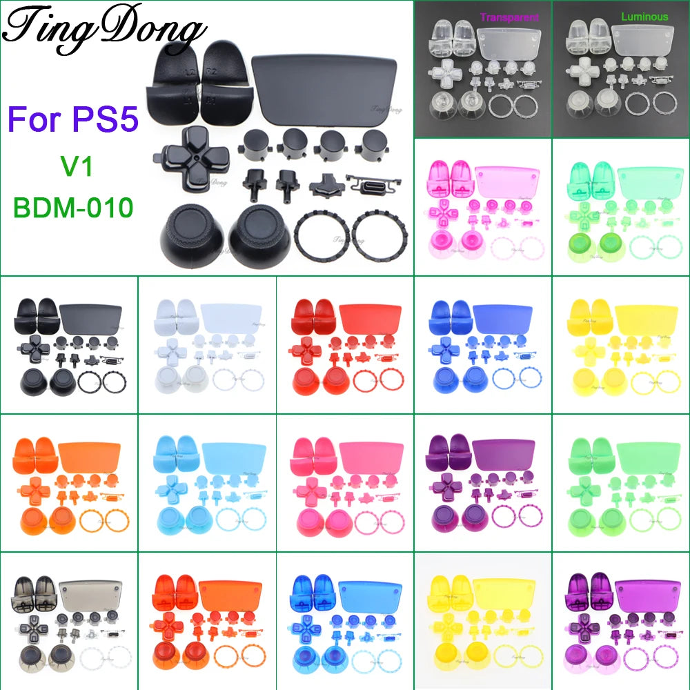 1 Full Set Buttons For PS5 V1 1.0 BDM-010 Controller Thumb S