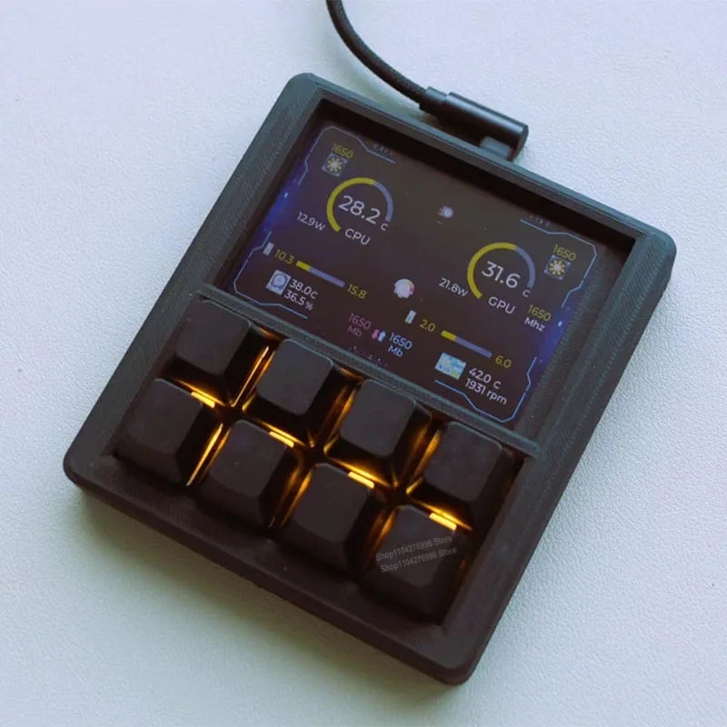 DIY Quick Keyboard Desktop Console Programmable 8 Keys Macro