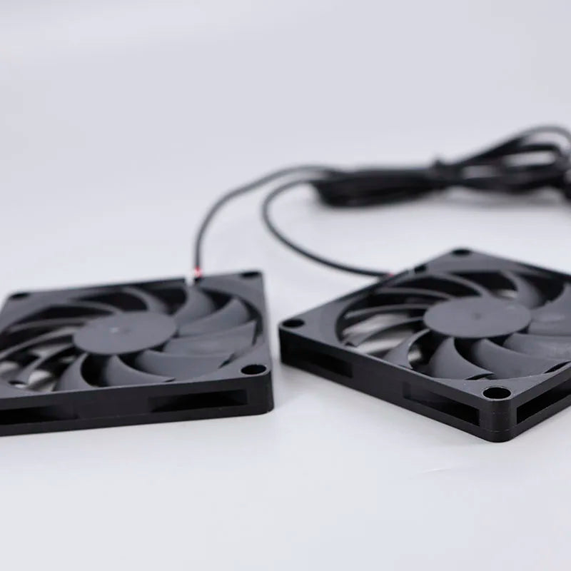 2 in 1 Black 8CM 10mm 8010 5V USB Powered Oil Bearing Comput