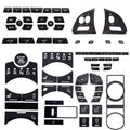 For Jaguar XF XJ 2010-2019 Black Button Stickers Black Cover