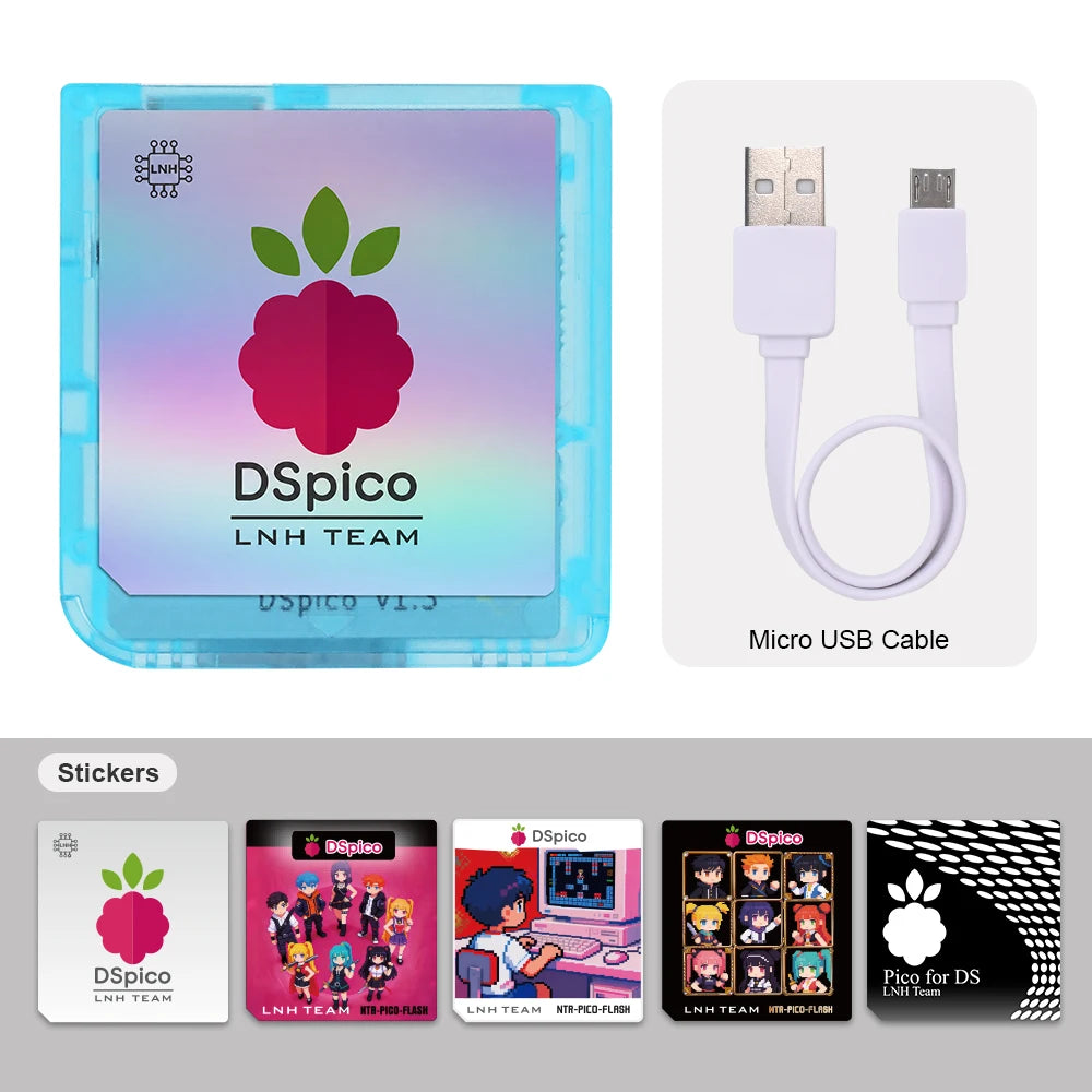 Colorful RP2040 Dspico Game Card Reader MicroUSB White PCBA 