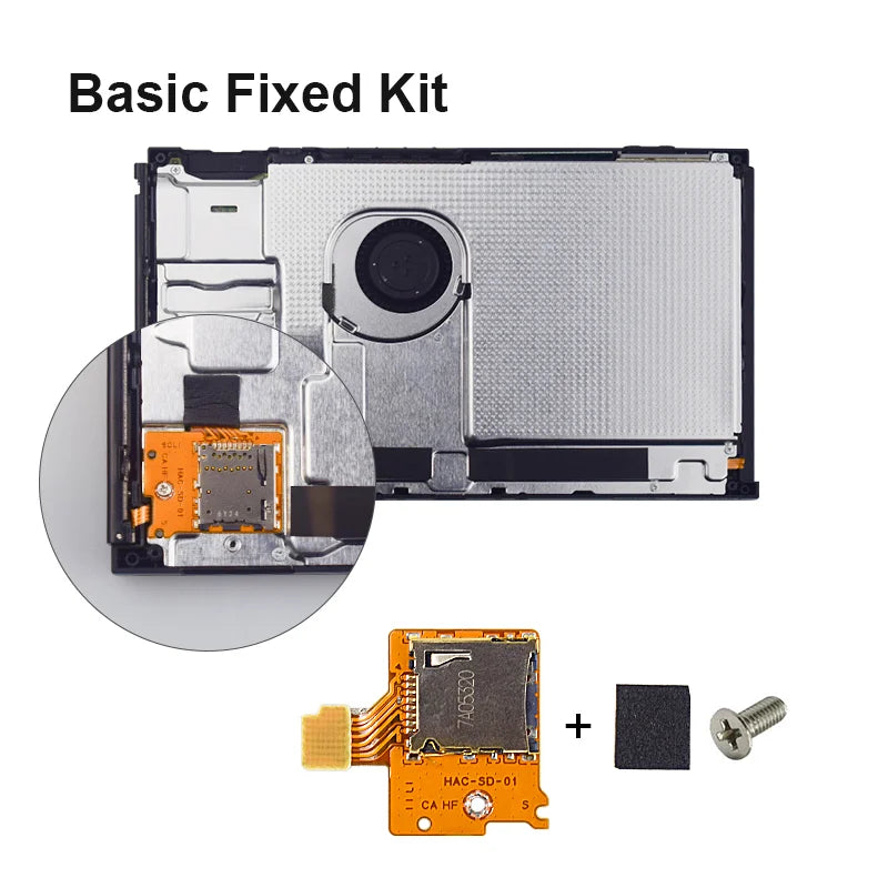 DATA FROG Replacement Micro SD TF Card Slot Socket Board Reader Repair Part for Switch Game Console Internal Motherboard
