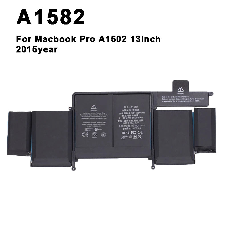 DXT New Laptop Battery For Macbook Pro 13 A1502 A1706 A1989 A2251 A2159 A2289 A2338 A2251 15 A1707 A1582 A1493 A1820 A1819