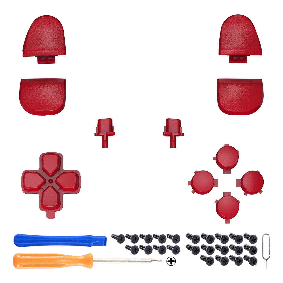 eXtremeRate Replacement D-pad R1 L1 R2 L2 Triggers Face Buttons Full Set Buttons For ps5 Controller BDM-030/040/050/060