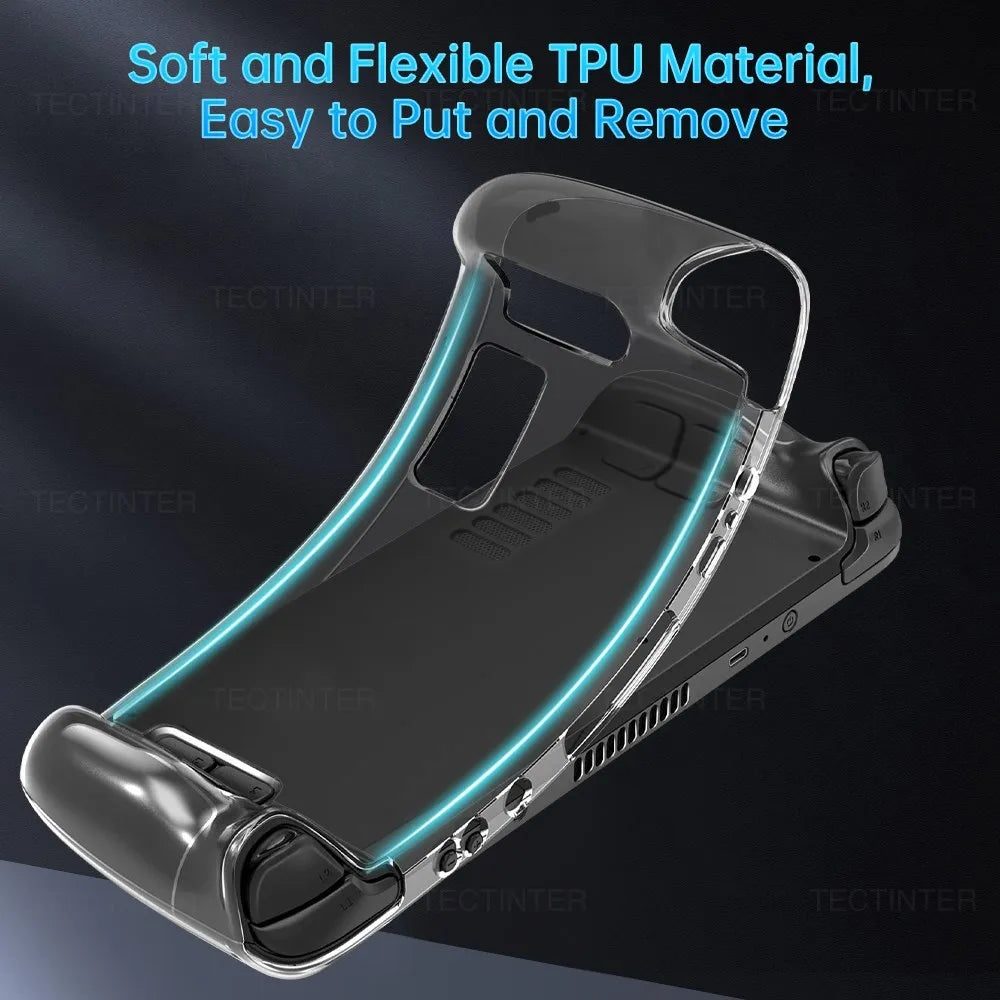 Transparent TPU Case Cover Shell For Steam Deck Host Crystal