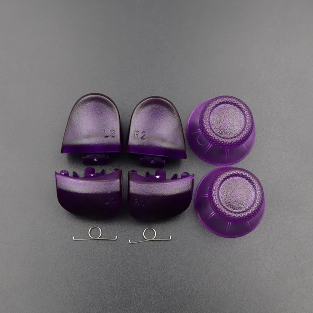 1Set BDM-030 Joystick Thumb Caps & R1 L1 R2 L2 Game Trigger Buttons with Spring for PS5 V3.0 Controller Replace Part