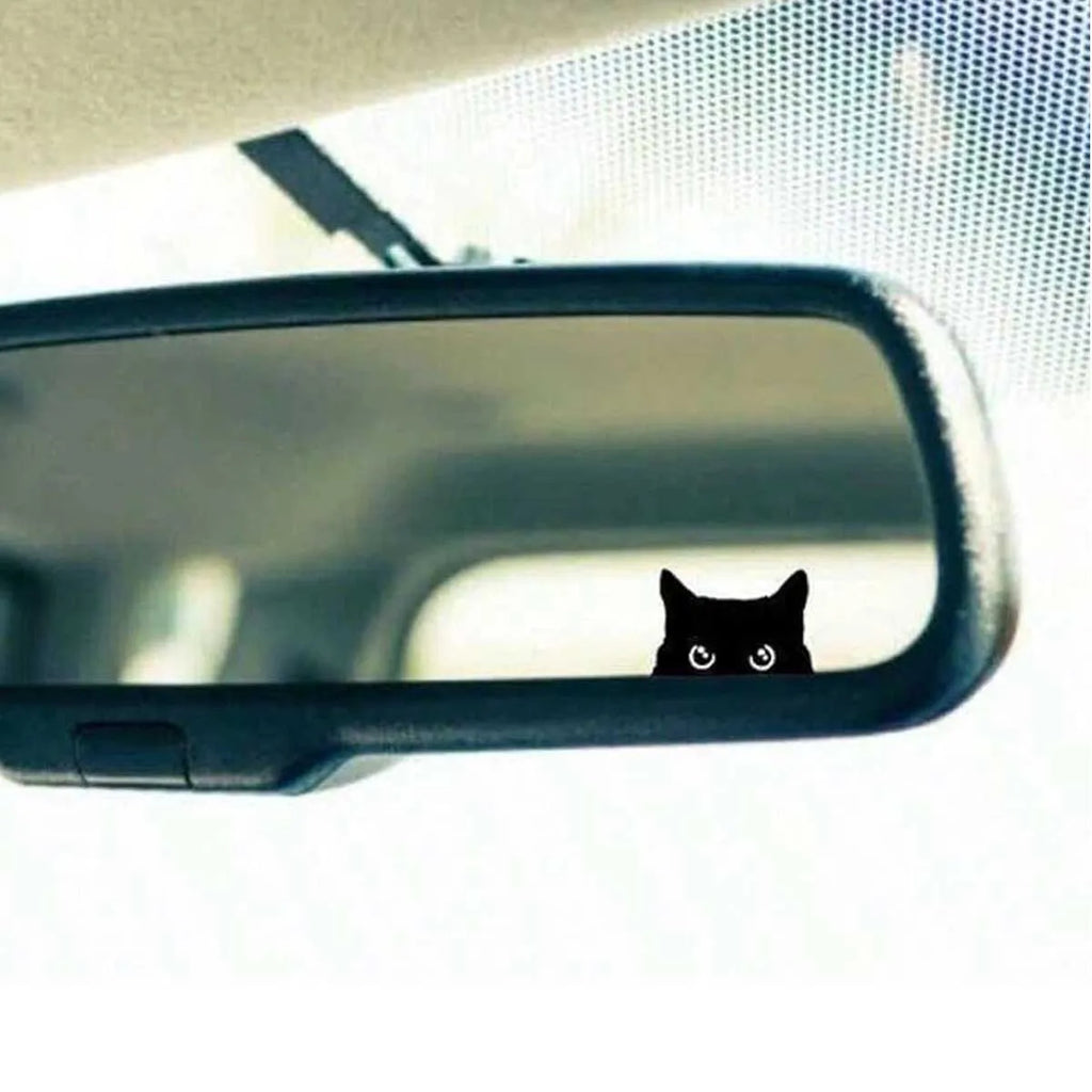 Cat Peep Sticker Car Sticker Black Cat Peep Sticker Blank Button Vinyl Sticker Cat Ten Card