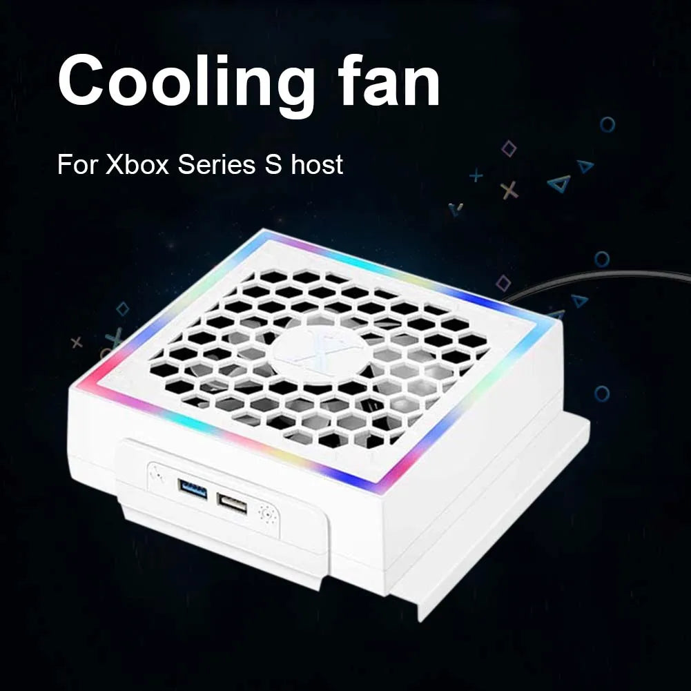 RGB Cooling Fan For Xbox Series S Console 3 Gears 5V 2.4A wi