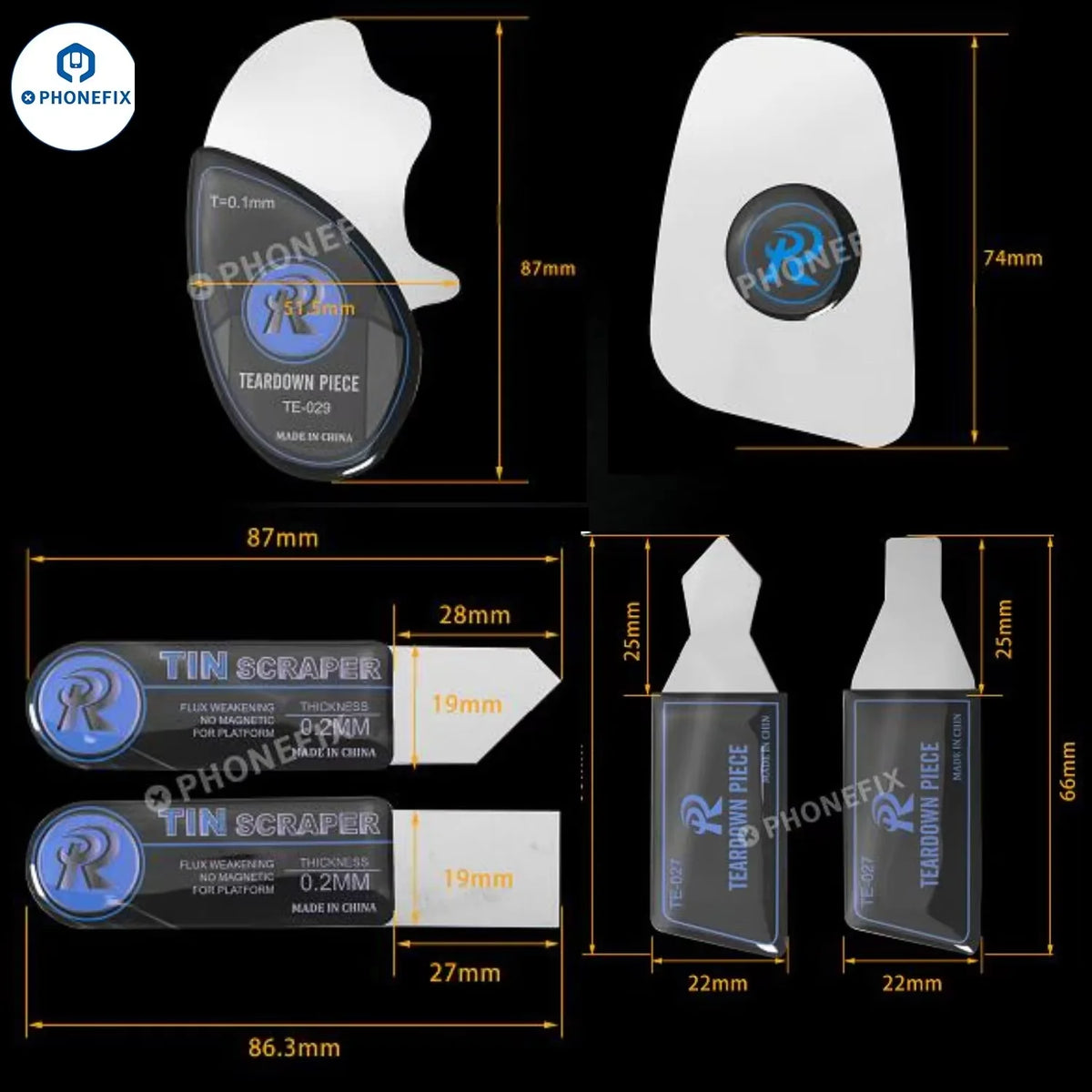 Professional Mobile Phone Curved LCD Screen Spudger Opening 