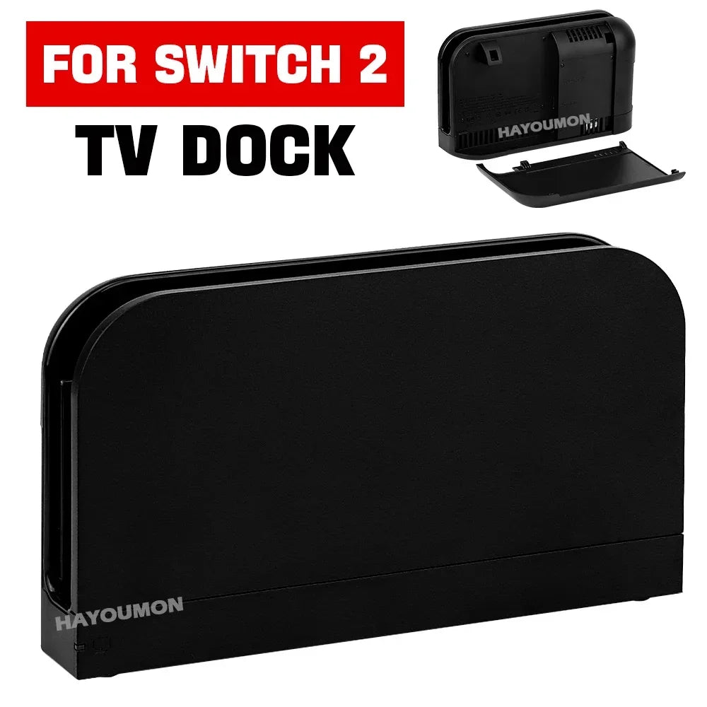 New Black TV Dock Charger Station Stand For Switch 2 Charging Dock HDMI-Compatible TV DOCK Charging Base For Switch 2