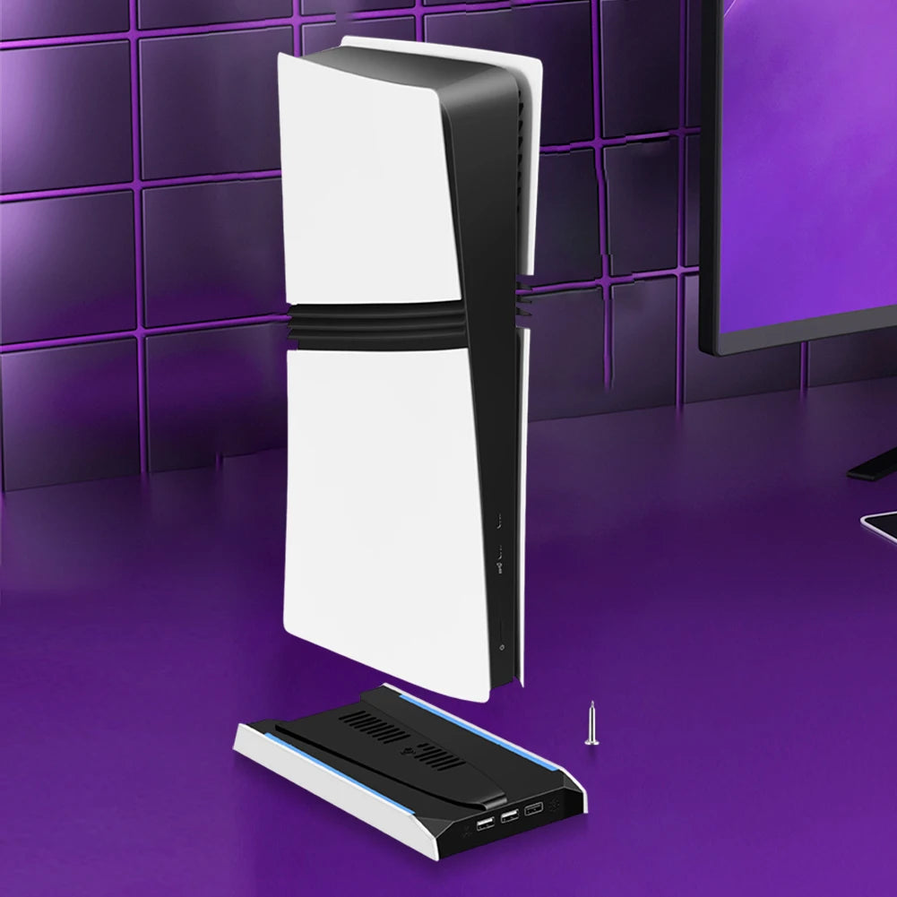 For PS 5 Slim/PS 5 Pro RGB Vertical Cooling Stand Base 8 Lig
