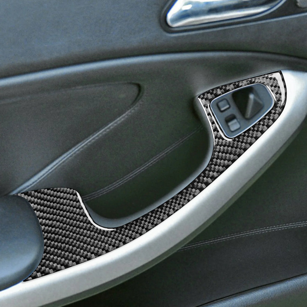 For BMW E46 1998-2005 Carbon Fiber Window Lift Button Frame 