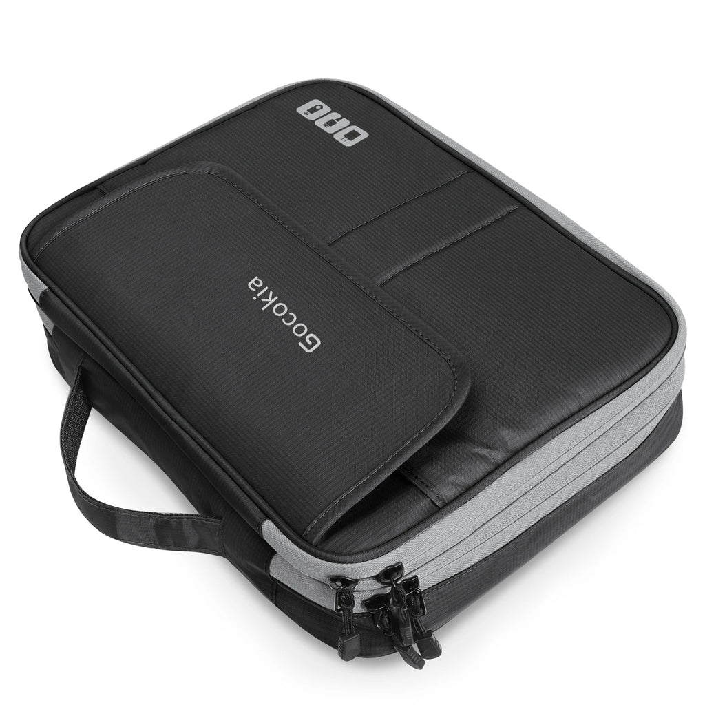 Double Layers Large Capacity Travel Electronic Accessories Organizer Bag Travel Gadget Carry Case Fit for iPad iPhone Cables