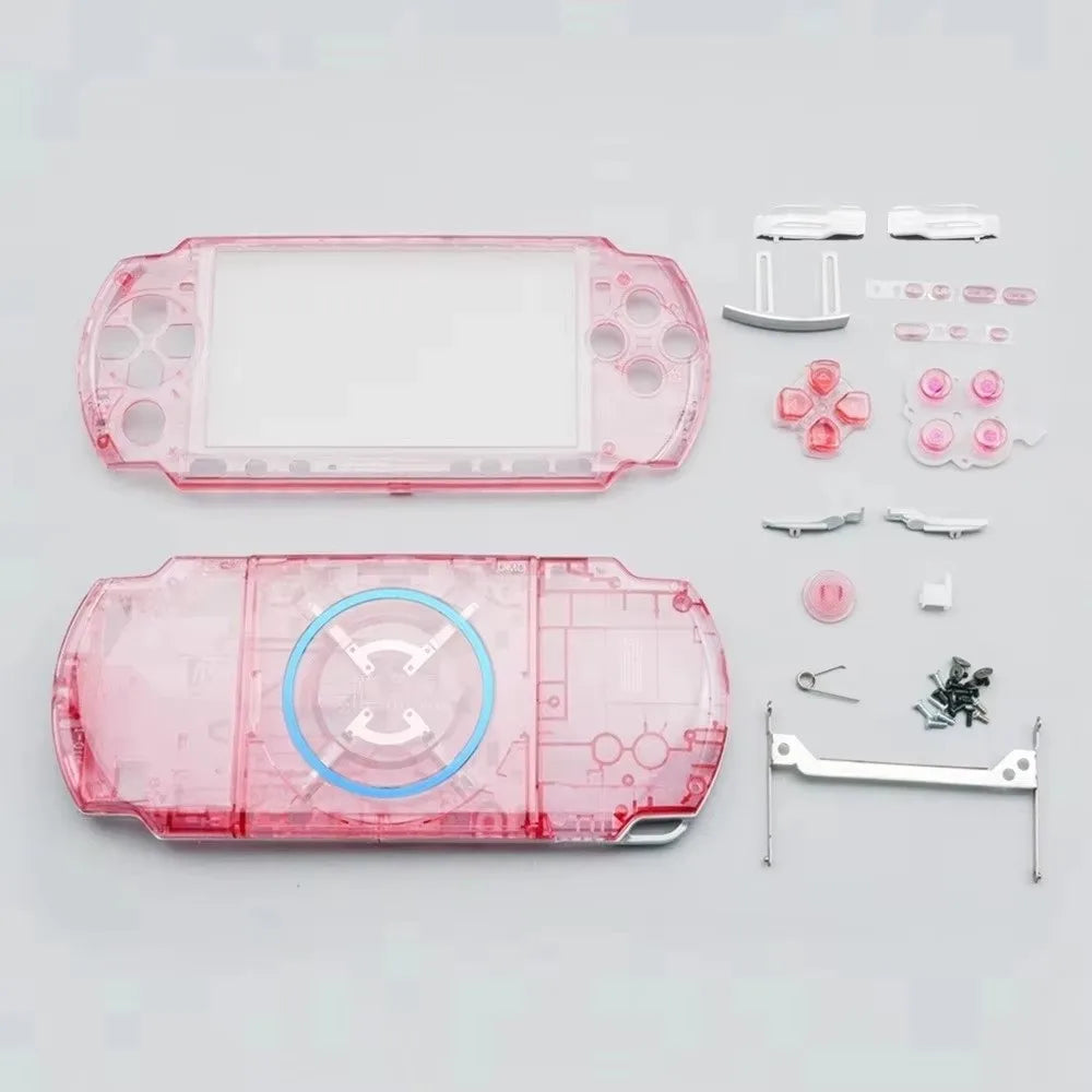 Transparent Full Cover Protective Case Kit With Buttons Kit With Screws Full Housing Shell Full Set for PSP3000 03 Version