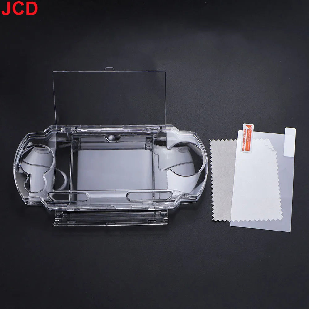 Clear Crystal Case Hard Shell For PSV 1000 2000 Transparent Protection Cover For PSP1000 2000 3000 With Screen Protector Film